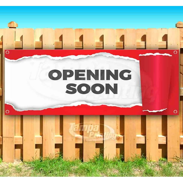 Many Sizes Available Coming Soon 13 oz Heavy Duty Vinyl Banner Sign with Metal Grommets Store New Flag, Advertising Many Sizes Available Coming Soon 13 oz Heavy Duty Vinyl Banner Sign with Metal Grommets Store New Flag, Advertising